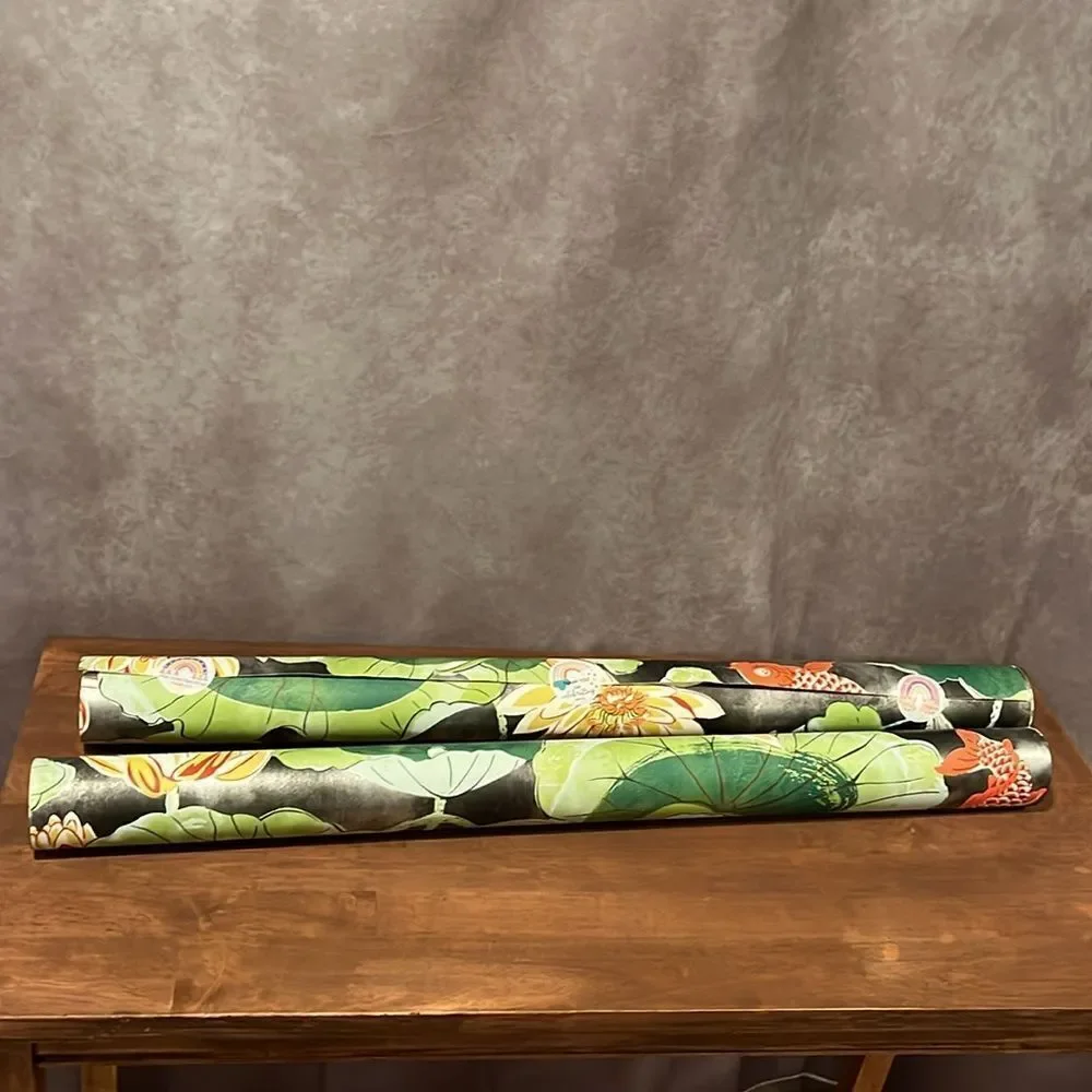 Waverly Classics Floral / Koi Fish Wallpaper two rolls discontinued Lotus Lake